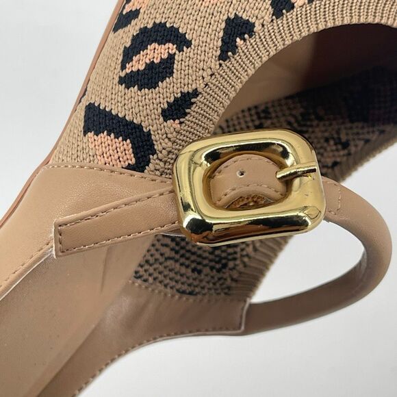 Cosy Island GraceLithe Leopard Knit Pointed Toe Heeled Mules Size 8.5, New - Picture 8 of 17